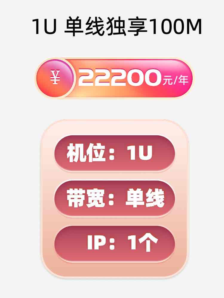 云南单线100M服务器托管价格